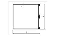 Aluminum extruded door middle single