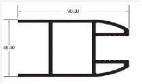 Aluminum extruded twinstyle door