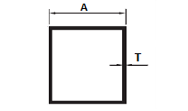 Aluminum extruded square tube