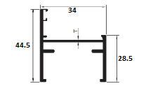 Aluminum extruded openable window 34 mm outer frame