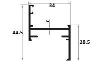 Aluminum extruded openable window 34 mm shutter frame