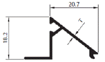 Aluminum extruded openable window 34 mm clip