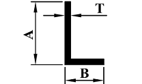 Aluminum extruded unequal angle