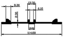 Aluminum extruded Double Roller Section