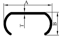 Aluminum extruded C ladder section